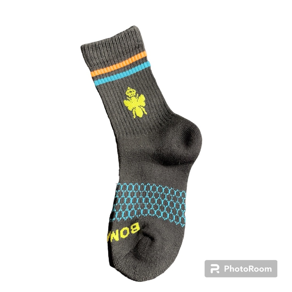 LOT 4 PAIR BOMBAS BOY TODDLER 2 3 4 T CREW CALF SOCKS X-SMALL BLACK NEW w/TAG